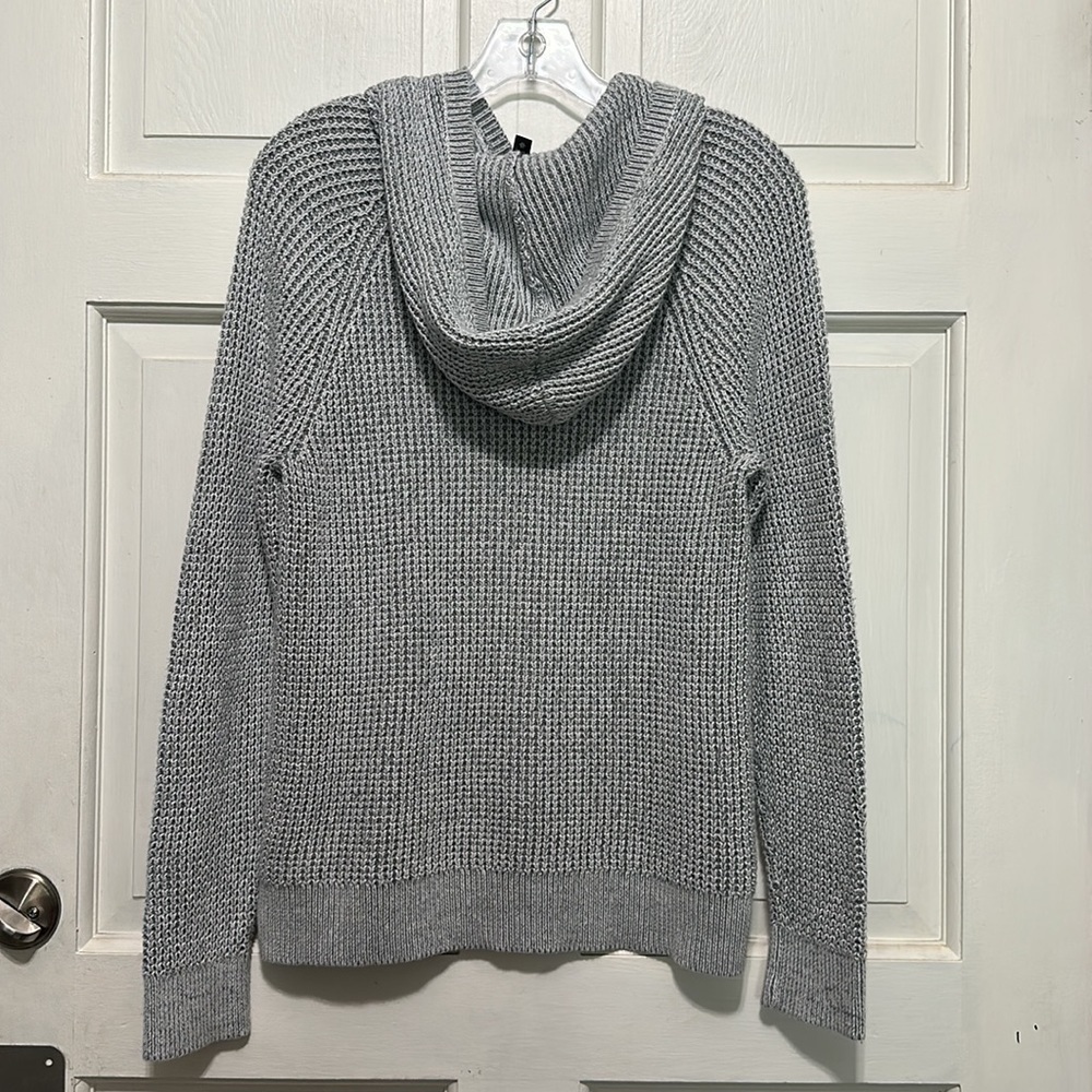 EXPRESS Women’s Gray Long Sleeve Cotton Pullover Hoodie Sweater Sz XS - Picture 4 of 6